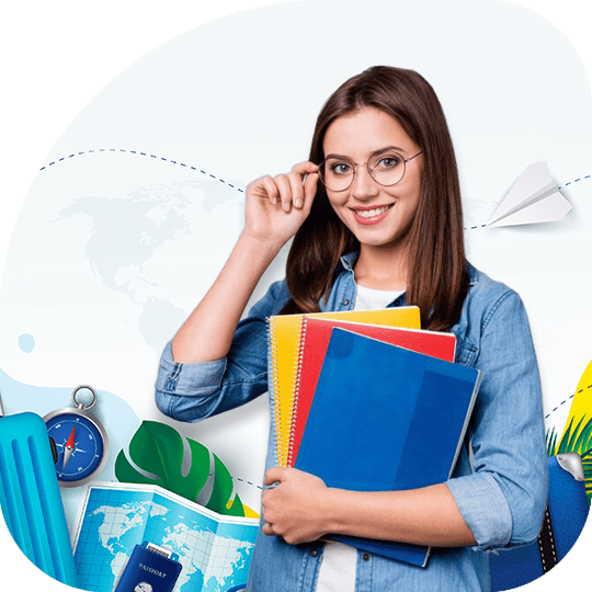 Student ready to study abroad